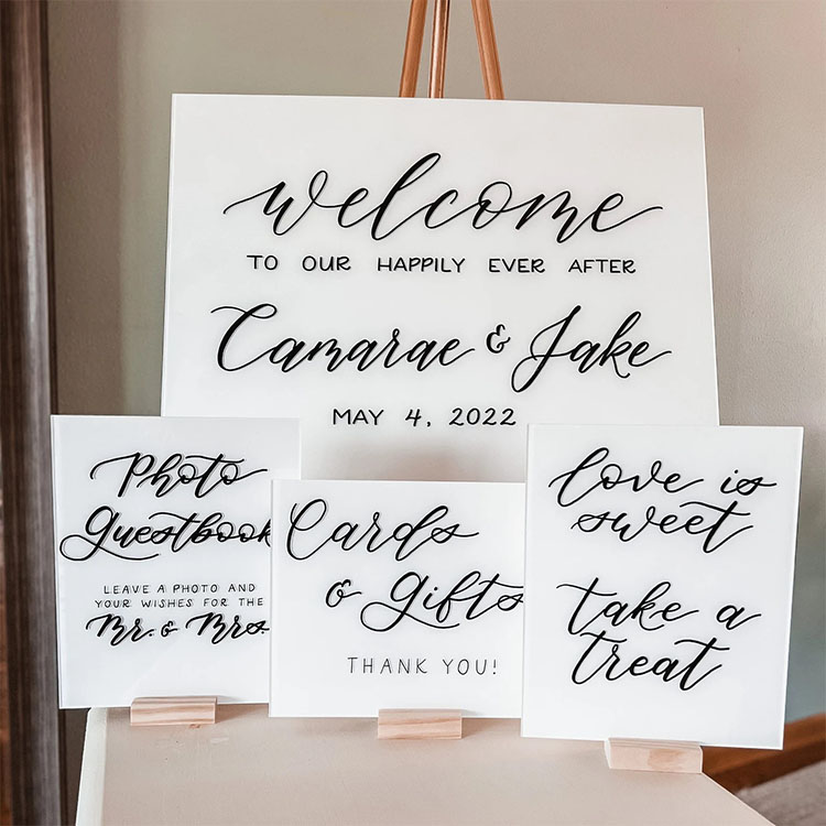 ceremony signs and custom acrylic signs