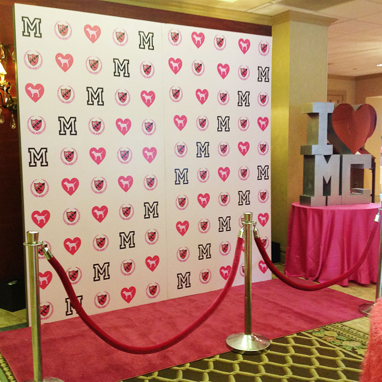 Event branding services. Step n repeat, red carpet and custom signs.