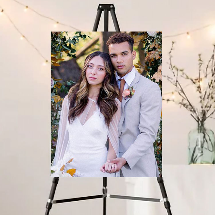 printed photo decor Atlanta. Picture of a couple holding hands on their wedding day.