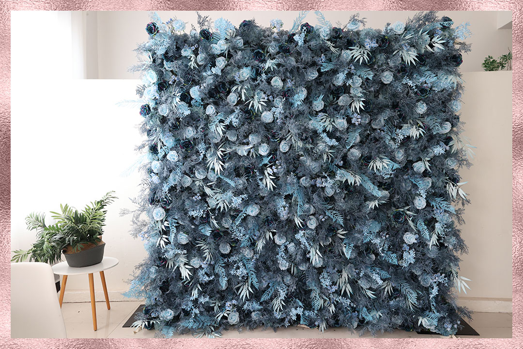 Blue Flower Wall Rentals Atlanta