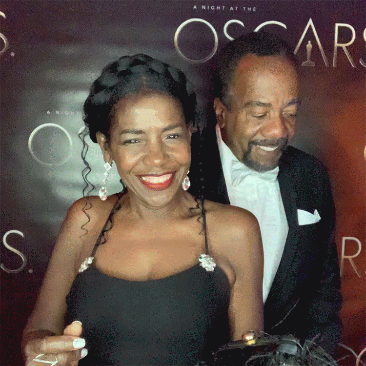 Video booth with African American couple dancing.