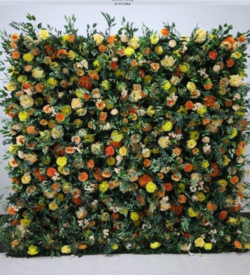 Orange-and-Yellow-Flower-Wall Rental